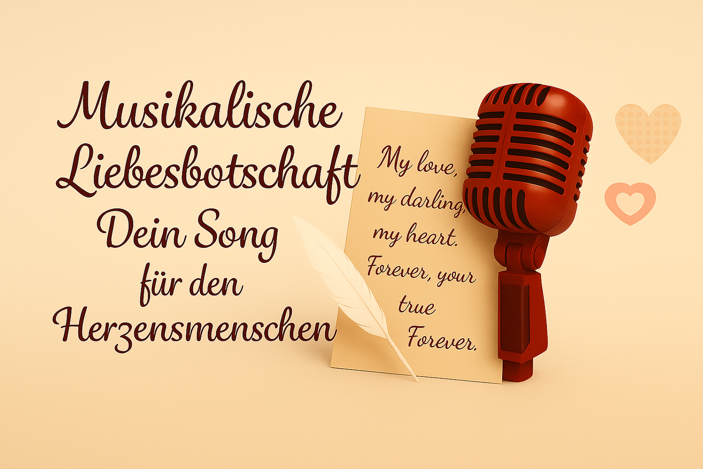 Musikalische Liebesbotschaft – Dein Song für den Herzensmenschen innerhalb 7 Tagen