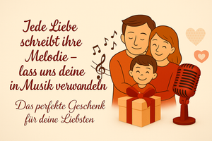 Einzigartiges Familien Geschenk – 6 personalisierte Lieder im Album