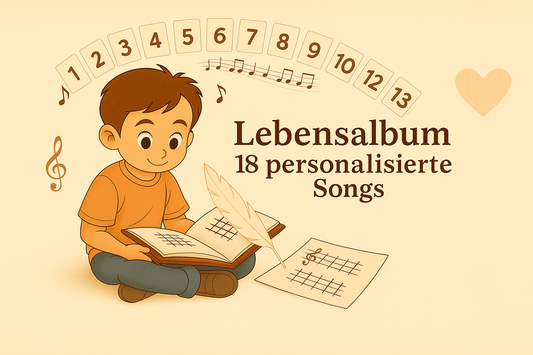 Einzigartiges Geschenk – 18 personalisierte Lieder im Album